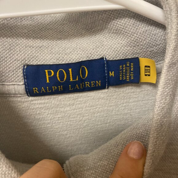 Polo Ralph Lauren Grey Quarter-Zip Pullover - Picture 3 of 3